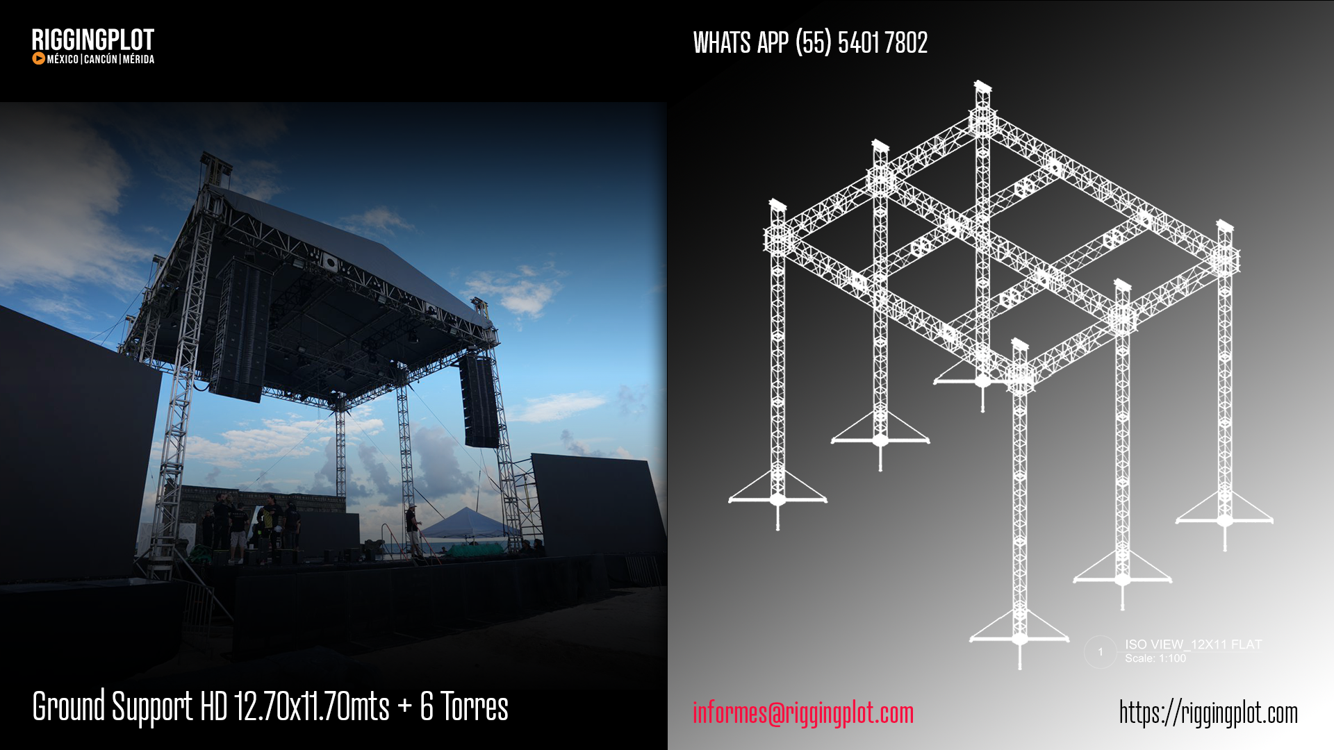 ficha técnica ground support whd 15x16mts riggingplot méxico